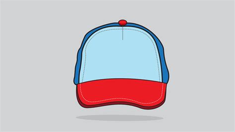 Baseball Hat Front View Vector Illustration 9647070 Vector Art At Vecteezy