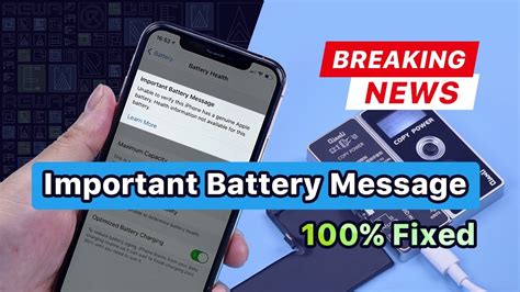 IPhone XS 12 Pro Max Important Battery Message Pop Ups Removing 100