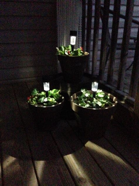 Outdoor fiberglass planter with solar lights eligible for promotions collections plowhearth ...