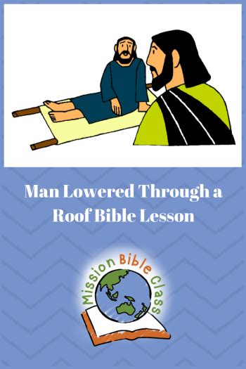 Man Lowered Through The Roof Childrens Bible Lesson And Teaching