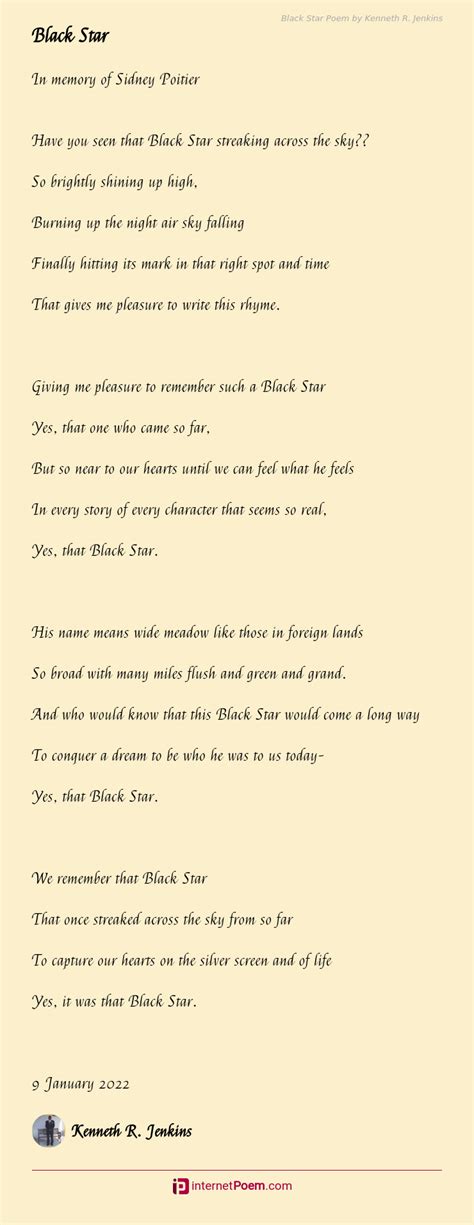 Black Star Poem By Kenneth R Jenkins