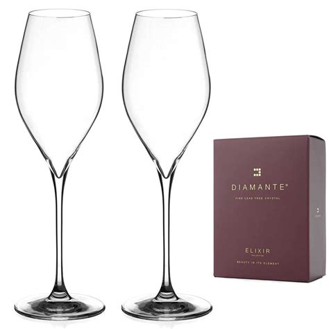 Premium Prosecco Glasses - Set of 2 | Diamante Home