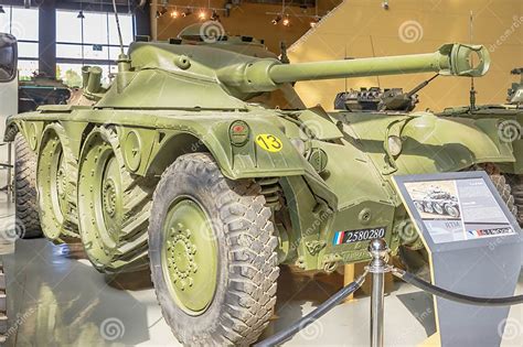 Vintage French Panhard Ebr Armored Car On Display Editorial Photography