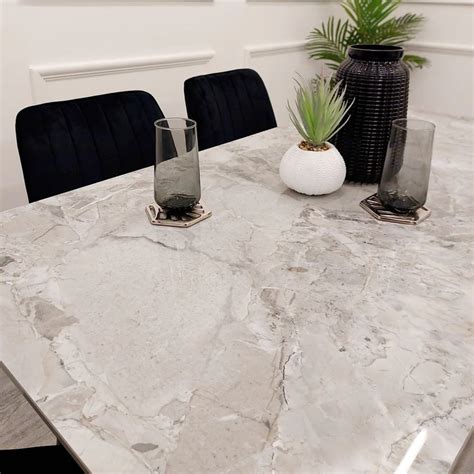 Titan Black Sintered Stone Dining Table 1.4M - Uneekhome