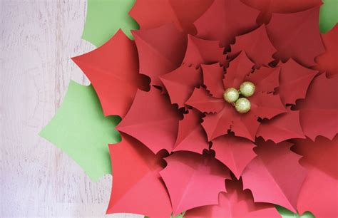 Giant Paper Poinsettia Flower Tutorial Abbi Kirsten Collections Diy