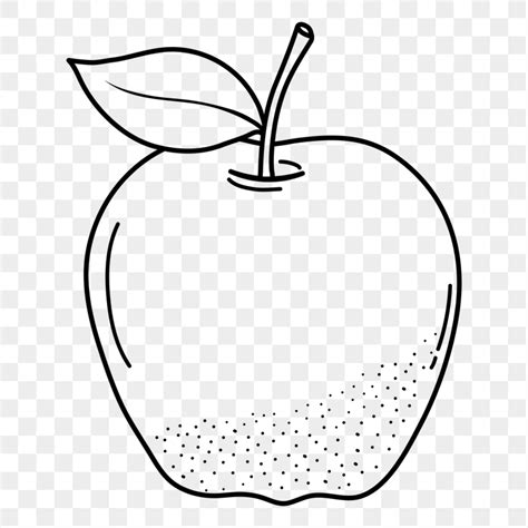 Apple Black And White Clipart