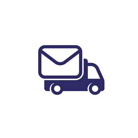 mail truck icon, van and letter 10702630 Vector Art at Vecteezy