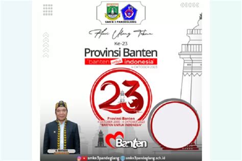 Twibbon Hari Jadi Provinsi Banten Yang Diperingati Oktober