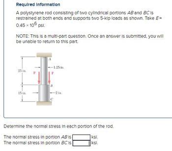 Answered A Polystyrene Rod Consisting Of Two Cylindrical Portions Ab