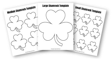 Free Printable Shamrock Templates In Small Medium And Large Shamrock