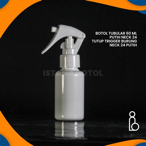 Jual BOTOL PLASTIK 60 ML SPRAY SEMPROT TUBULAR TRIGGER PUTIH Shopee