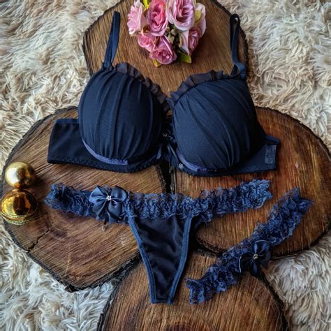 Conjunto Perneira Lingerie De Luxo Calcinha Fio Dental Langerie Sensual Shopee Brasil