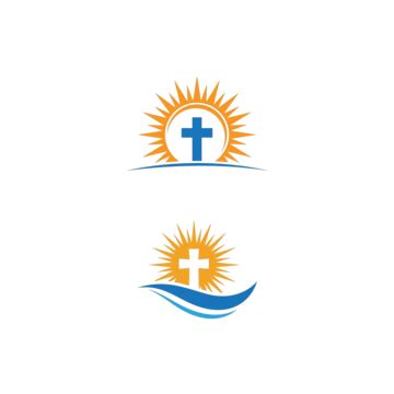 Church Logo Template Design Vector Crucifixion Emblem Faith Vector