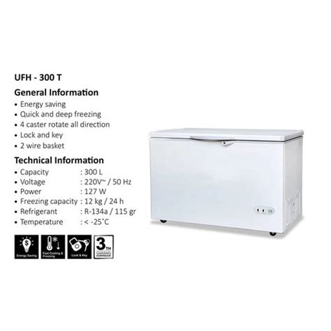 Maspion Ufh T Chest Freezer Box Liter Ufh T Lazada