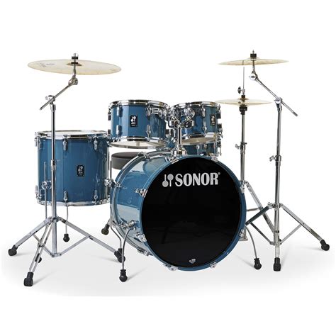 Sonor Aq Caribbean Blue Studio Drumset Drum Kit