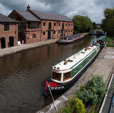 Barges And Narrowboats Moored At Burscough Wharf Robert Yelland