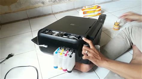 Cara Memasang Tabung Tinta Dan Infus Di Printer Canon Pixma Mp287 Youtube