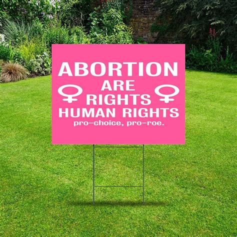 Womens Rights Are Human Rights Yard Signs With Stakes