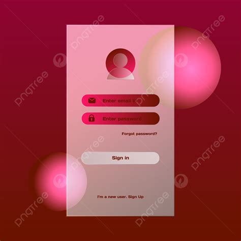 Glassmorphism Mobile App Concept Design Template Vector Template