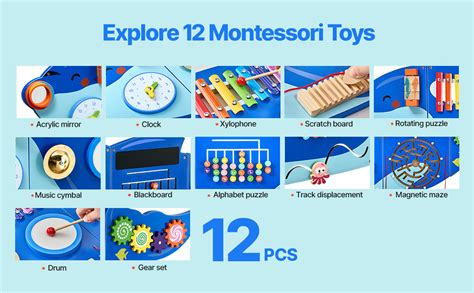 orca kids montessori busy board  activity wall panel sensory learn