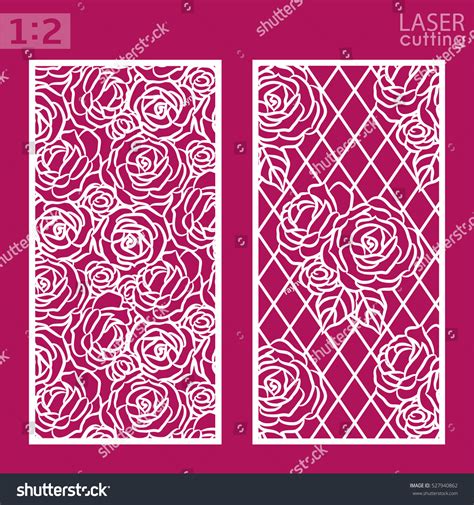 1 644 Laser Cut Rose Pattern Stock Vectors Images And Vector Art Shutterstock