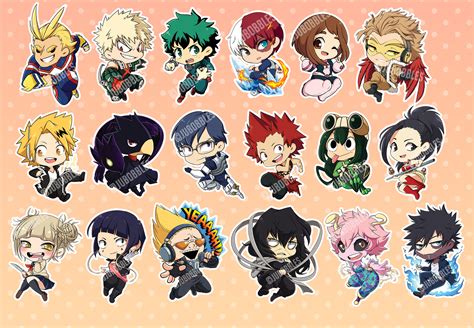 My Hero Academia Stickers Bnha Boku Cute Kawaii Stationary Etsy Canada