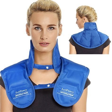 LotFancy Neck And Shoulder Gel Ice Pack Reusable Hot Cold Neck Wrap For Pain Swelling Walmart