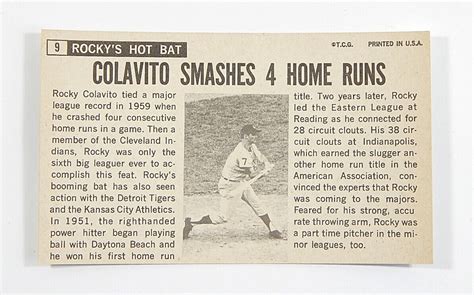 Lot Of 12 1964 Topps Giants Rocky Colavito 9 Athletics Avg Ex Mt To