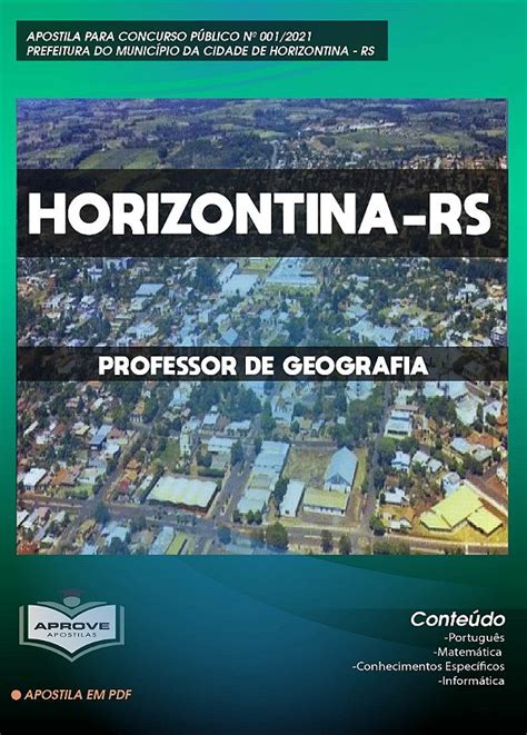 APOSTILA HORIZONTINA RS PROFESSOR DE GEOGRAFIA Aprove Apostilas