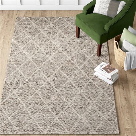 Union Rustic Huberty Flatweave Wool Geometric Rug Reviews Wayfair