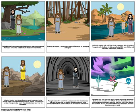 Demeter Persephone And Hades Love Story Storyboard