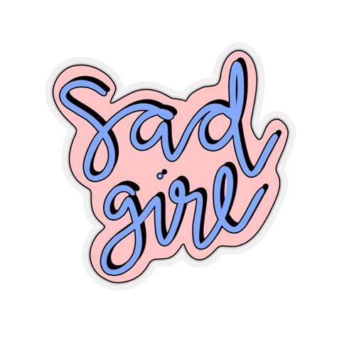 Sad Girl Sticker Etsy