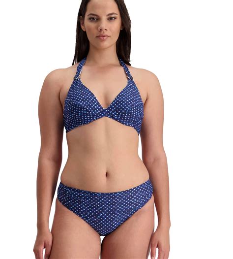 Moontide Swimwear Pop Indigo Reversible Underwire Halter Bikini Top