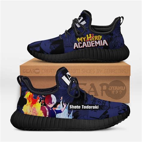 Shoto Todoroki Sneaker Custom Boku No Hero Academia Anime Mha Shoes