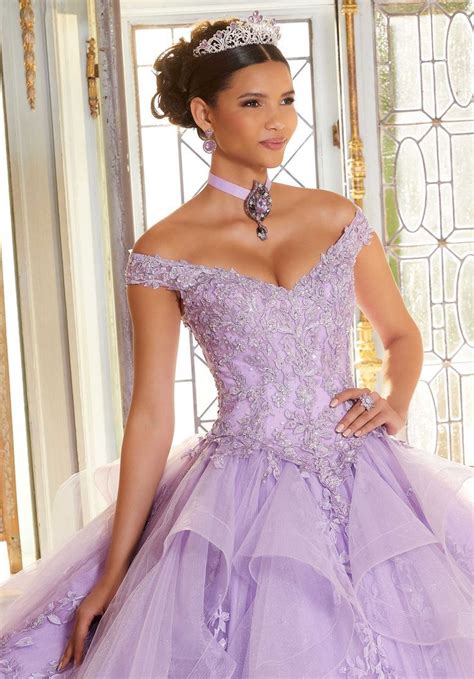 Flounced Tulle Quincea Era Dress Morilee Robe