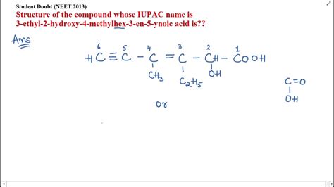 Structure Of The Compound Whose Iupac Name Is Ethyl Hydroxy