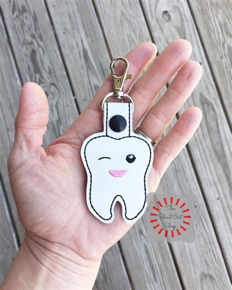 Tooth Keychain Tooth Key Chain Tooth Key Ring Tooth Keyfob Tooth