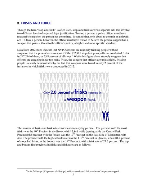 2012 Stop And Frisk Report New York Civil Liberties Union Nyclu