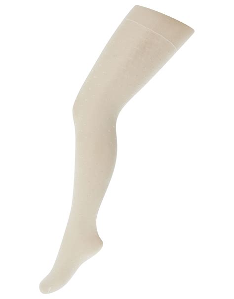 Bridal Spot Tights Ivory