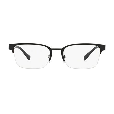 Burberry Men S Half Rimless Optical Frames Black Rubber Luxury Eyewear Touch Of Modern