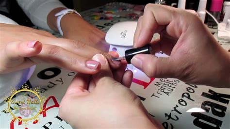 Uñas Con Gelish Paso A Paso Esmaltado Sobre Uña Natural Youtube