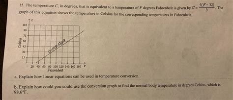 Explain How Linear Equations Can Be Used In Temperature Conversionexplain How You Could Use The