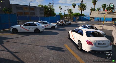 Mercedes Clase C W Taxi Madrid Of Spain Espa A Fivem Replace Gta