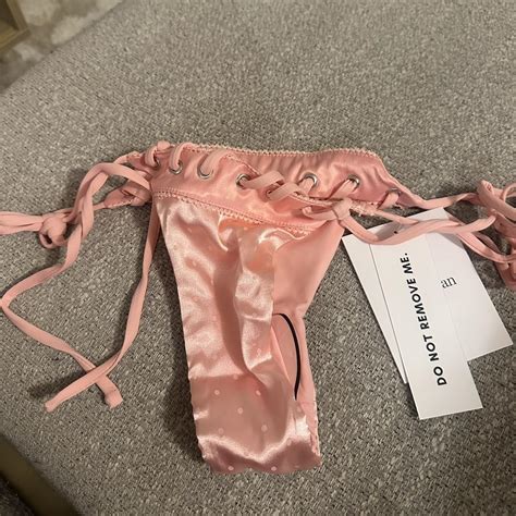 NWT With Jean Juni Bikini Bottom Baby Pink 69 00 Depop