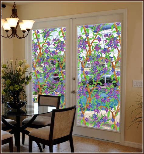 Biscayne Stained Glass Window Film Wallpaper For Windows