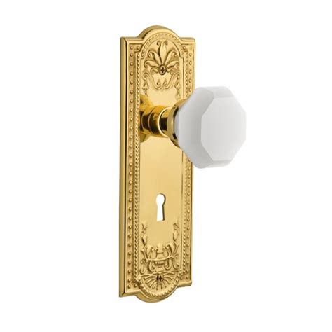 Nostalgic Warehouse White Milk Glass Waldorf Interior Mortise Door Knob