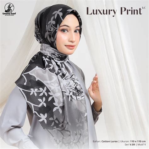 Jual Segiempat Hijab Motif Glamour Laser Cut Elegant Glamour Motif