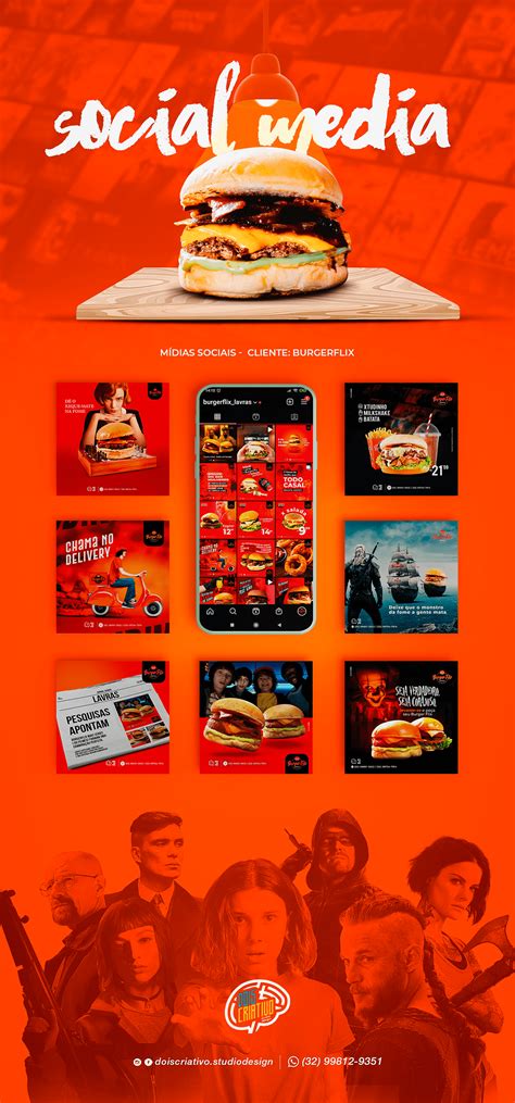 Social media Burger on Behance