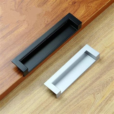 New Zinc Alloy furniture drawer handles Wardrobe Sliding Recessed Pulls ...