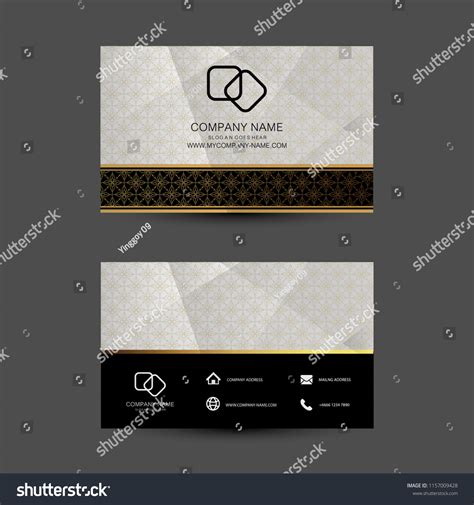 Geometric Background Business Card Templateflat Design Stock Vector (Royalty Free) 1157009428 ...